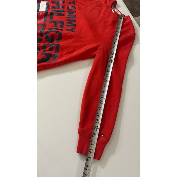 Vintage Tommy Hilfiger Denim Red/Navy Crewneck Sweatshirt- S - Picture 9 of 9
